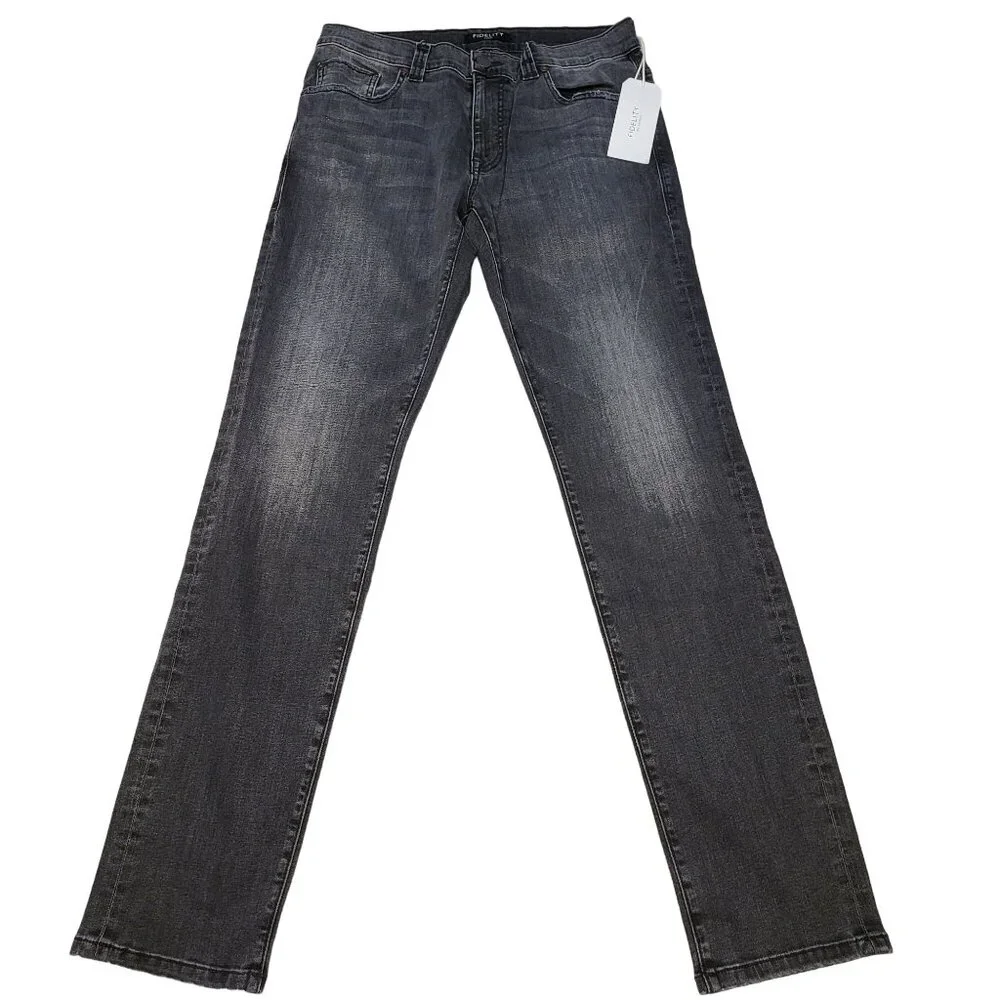 Fidelity Men's Hendrix Denim Indie Skinny Steel Wash Jeans 31x32 NWT $195 - Picture 1 of 14